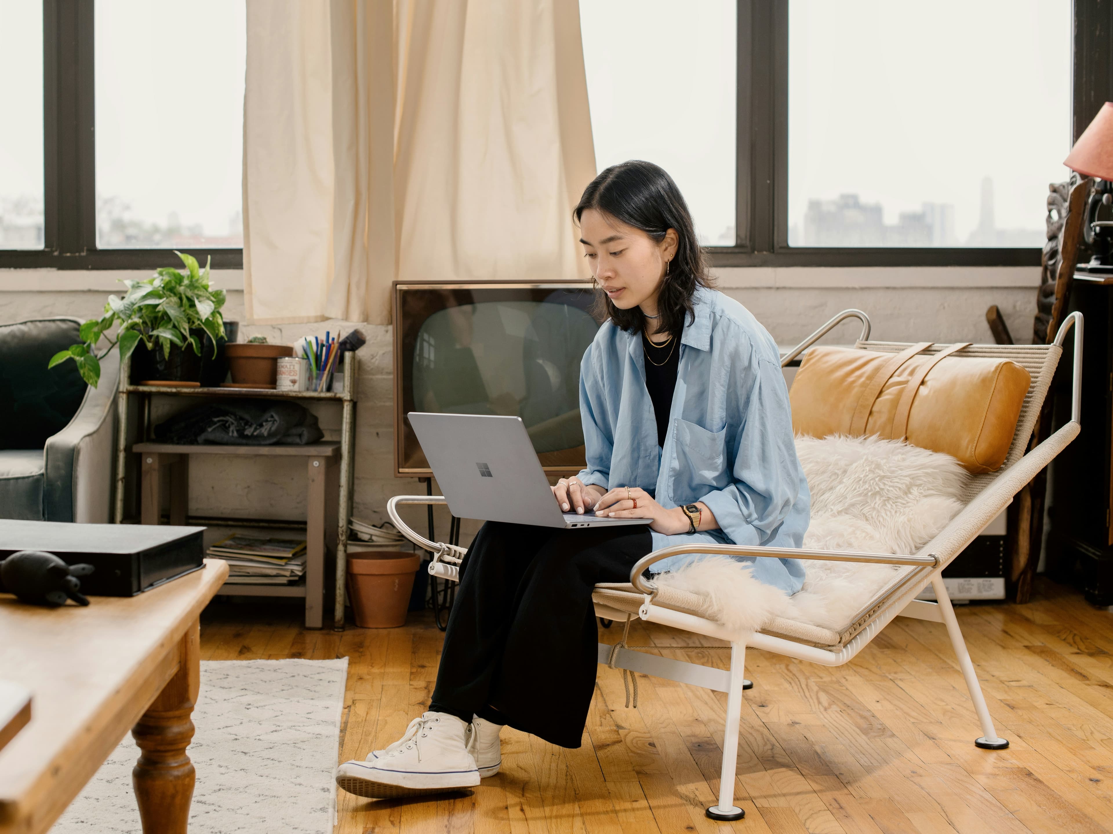A developer working locally from a laptop at home